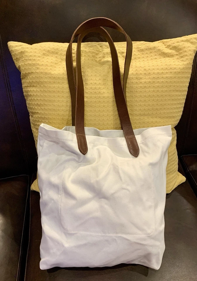 New W/o Tag-POLO RALPH LAUREN EQUESTRIAN COTTON Twill Shoulder SHOPPER TOTE Bag - Image 3 of 4