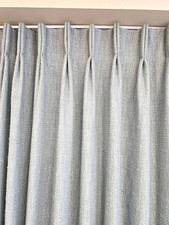 Duck Egg Blue Curtains, Interlined Lined 223cm Drop. Will Fit Pole 220cm.