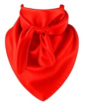 Red Wild Rag Scarf 35x35 Satin Western Cowgirl Cowboy Bandana