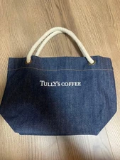 Tully'S Coffee Denim Lunch Tote Bag Japan Limited Coffee Shop JAPAN