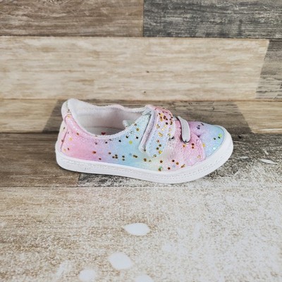 Jellypop Lil Lollie 2 Kids Shoes Sz 7 M Pastel Multi Glitter Hook & Loop Sneaker