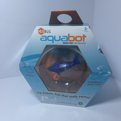 Hexbug Aquabot Smart Fish Robotic Swimming Blue Fish Shark Toy - NIB