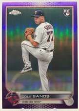 Cole Sands - 2022 Topps Chrome Update Series #USC97 Purple Refractor (RC)