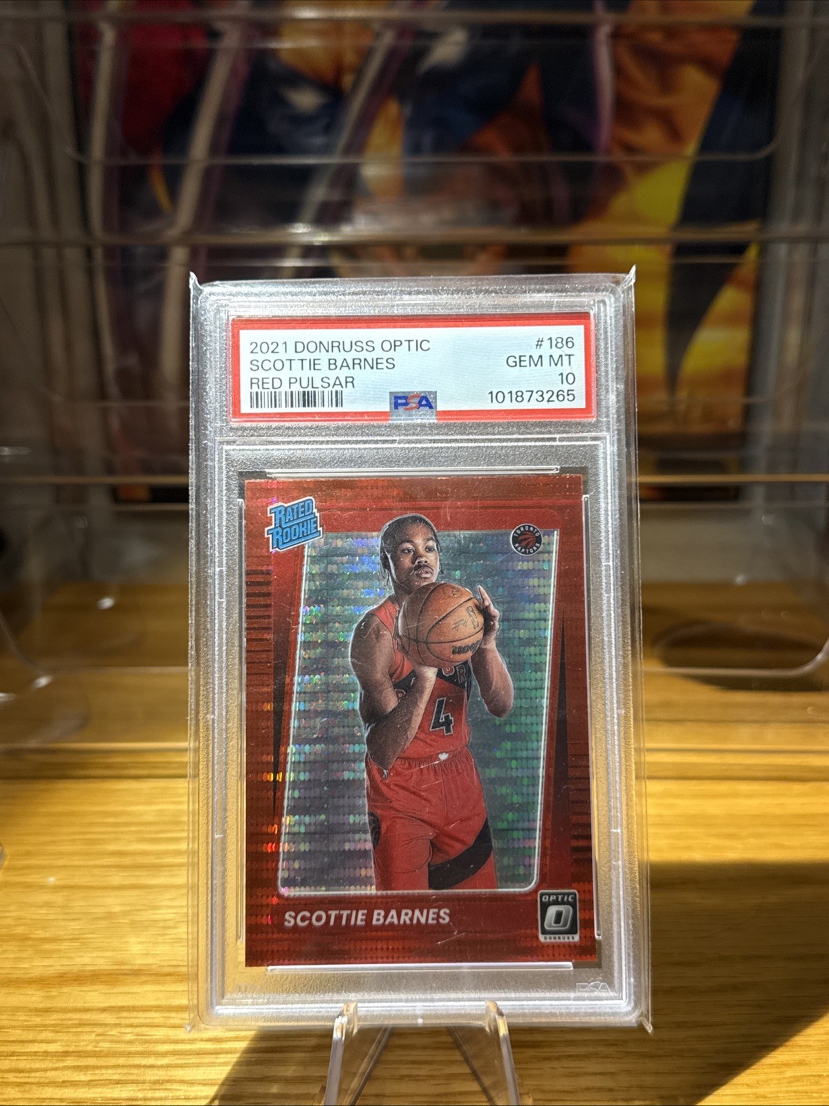 2021-22 Panini Donruss Optic - Rated Rookie Scottie Barnes #186 Red Pulsar (RC)