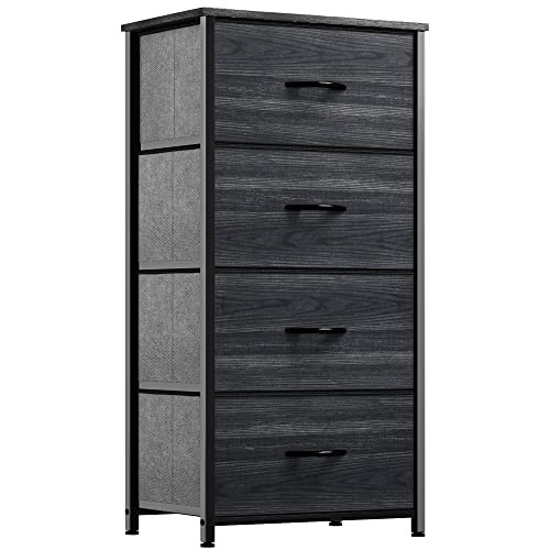 4-Drawer Fabric Storage Tower Dresser for Bedroom Organization-image
