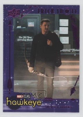 2023 Upper Deck Marvel Studios Hawkeye Trick Shots Purple 4/10 Clint Barton 0kr0