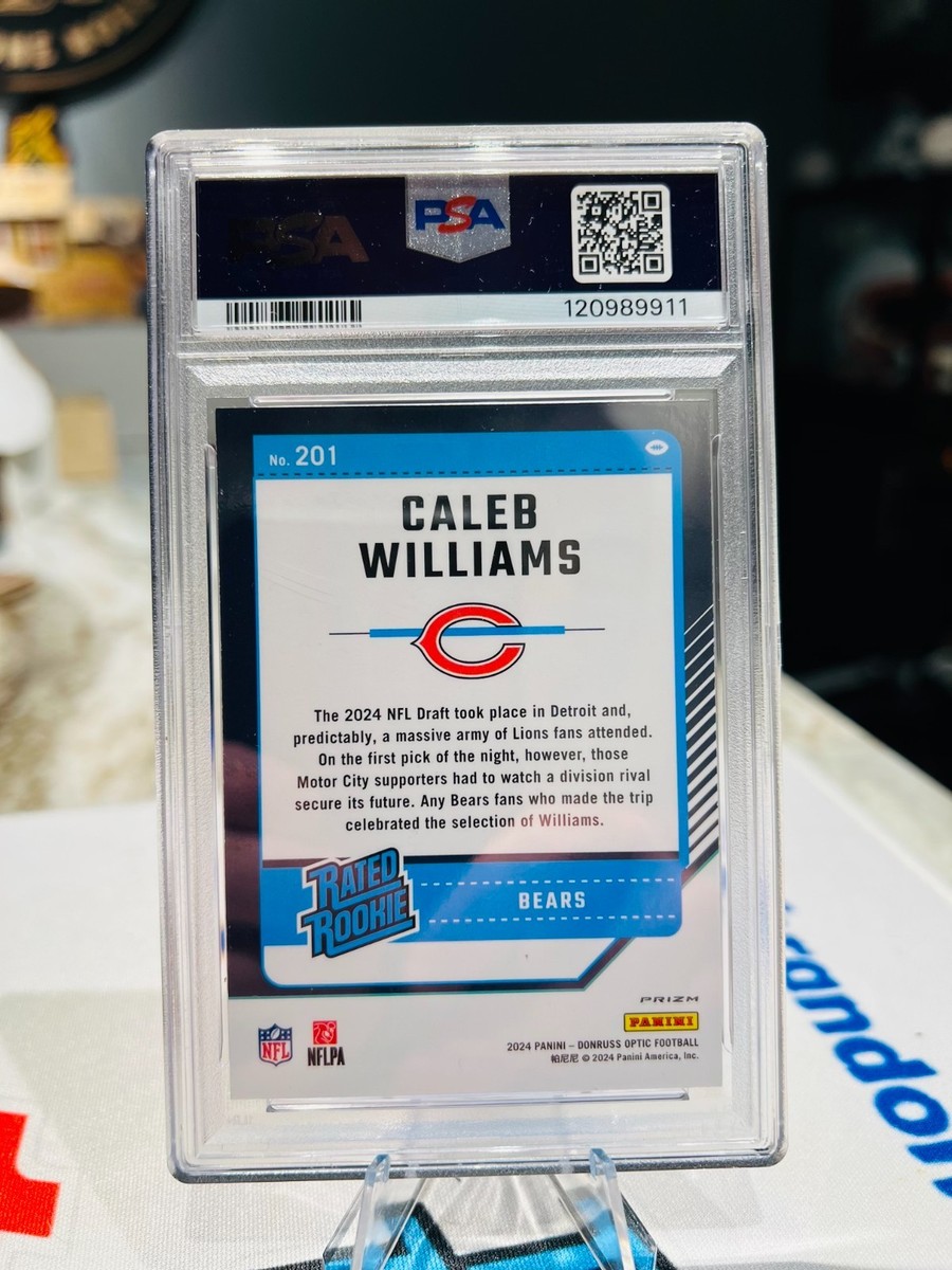 PSA 9 2024 Panini Donruss Optic Rated Rookie Caleb Williams #201