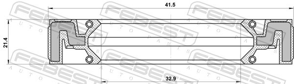 ✅Fits FEBEST 95QAY-34412121C OIL SEAL TRANSAXLE CASE 32.9X41.5X21.4X ⭐UK Seller⭐