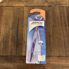 (1)  Reach Access Flosser with Disposable 8 Snap On Floss Heads SEALED Purple