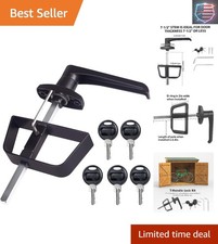 5-Key L-Handle Shed Lock Kit - Durable Anti-Corrosion Metal Hardware with 7-1...