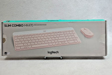 Logitech MK470 Slim Wireless Keyboard Mouse Combo Rose Open Box New