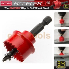Armeg ACCELER8 Impact HSS Cobalt Sheet Metal Holesaw Drills,Choose 14-40mm & Set