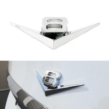 Vintage Style 3D Chrome Metal V8 Emblem For Grille Hood Trunk Fender Side Door