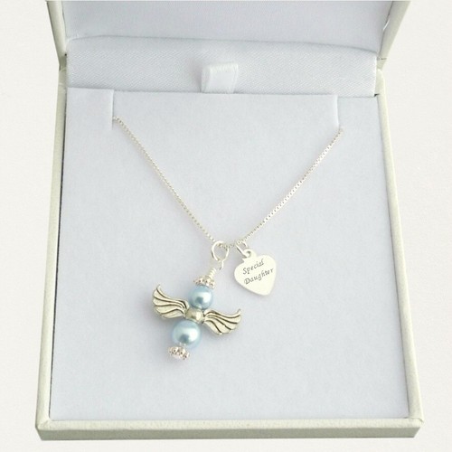 Ángel Collares Con Grabado Plata de Ley Etiqueta para Mamá, Momia, Hija Etc - Imagen 11 de 20