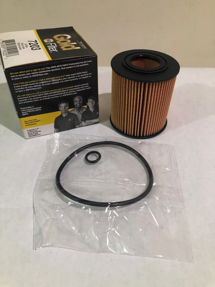 Filtro de aceite dorado NAPA 7203 Ford Escape Mondeo Mazda 3 5 6 7 CX-7 Tribute Mariner Foto 3 de 4
