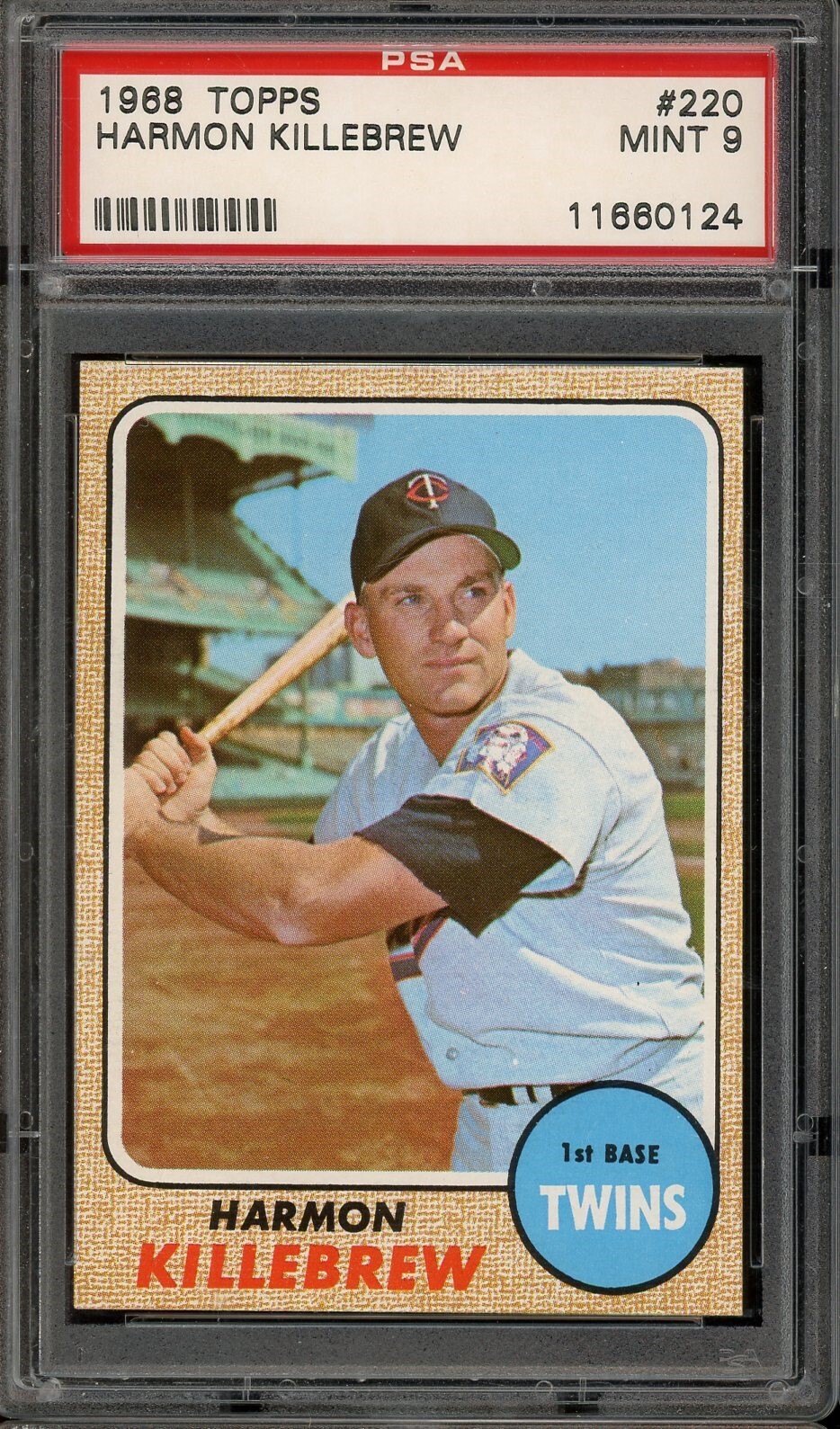 1968 Topps Baseball #220 Harmon Killebrew PSA 9