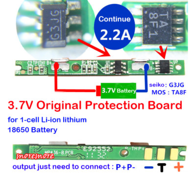 1S 2.2A 3.7V 18650 Li-ion Lithium Battery Charger PCB BMS Cell Protection Board
