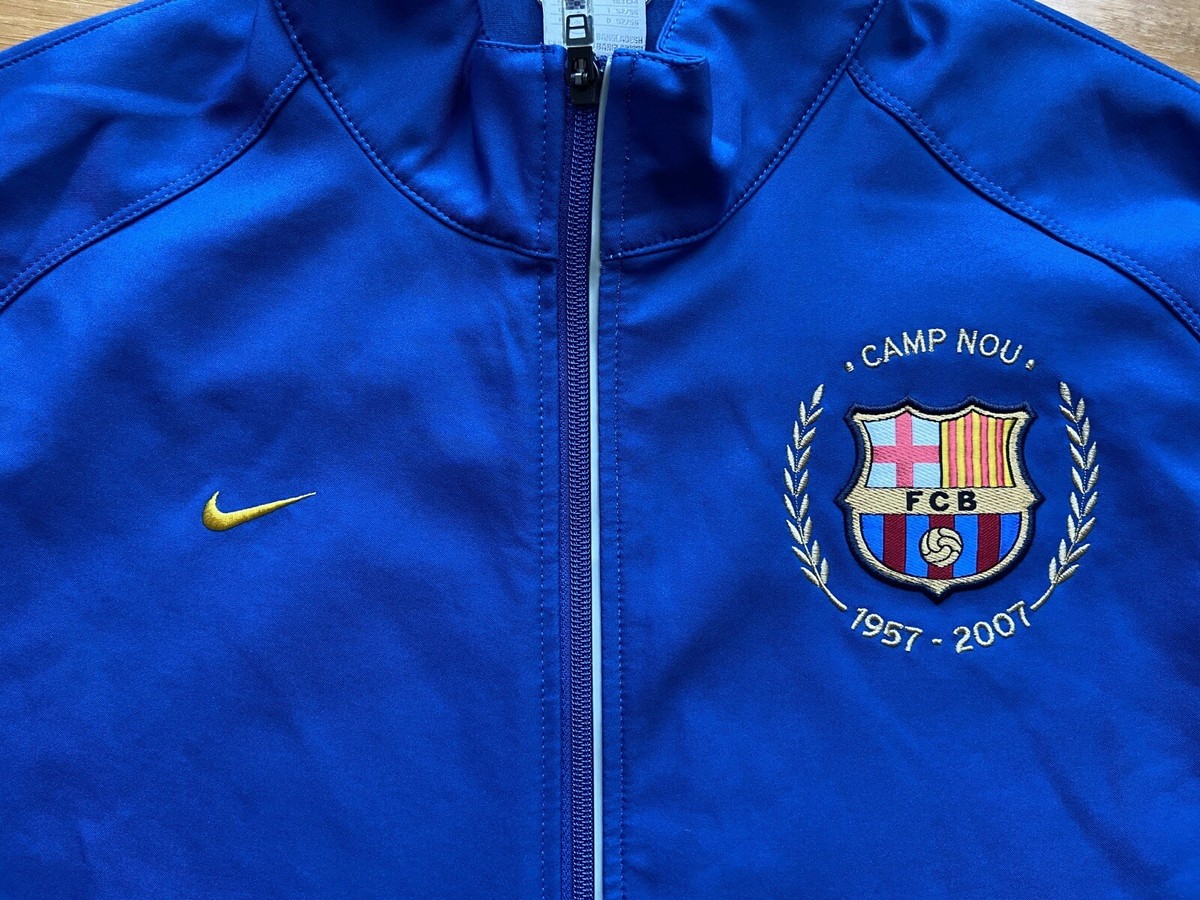 BARCELONA 2007 2008 FOOTBALL SOCCER JACKET NIKE 237757-425 sz L