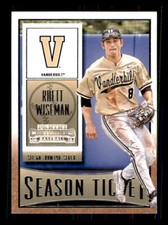 2015 Baseball Panini Contenders Rhett Wiseman Vanderbilt Commodores #81 ST