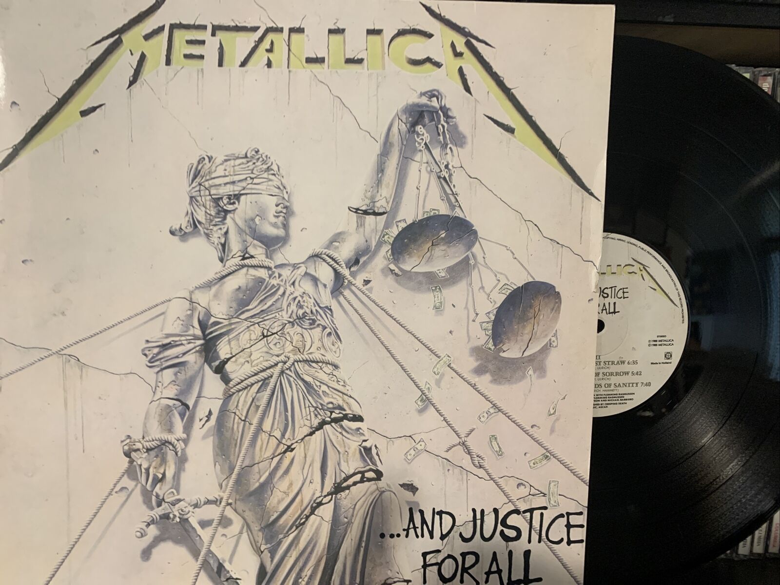 Metallica ‎– ...And Justice For All LP 1988 Vertigo ‎– 836 062-1 EX/EX Holland