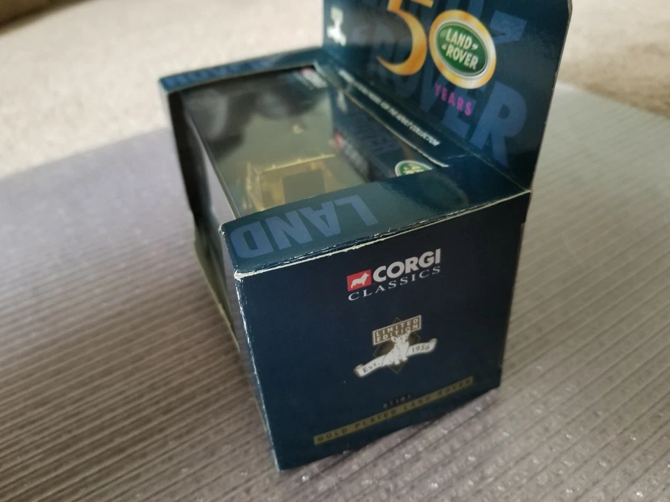 CORGI CLASSICS 07103 50TH ANNIVERSARY GOLD PLATED LAND ROVER AND BOX - Image 4 of 4