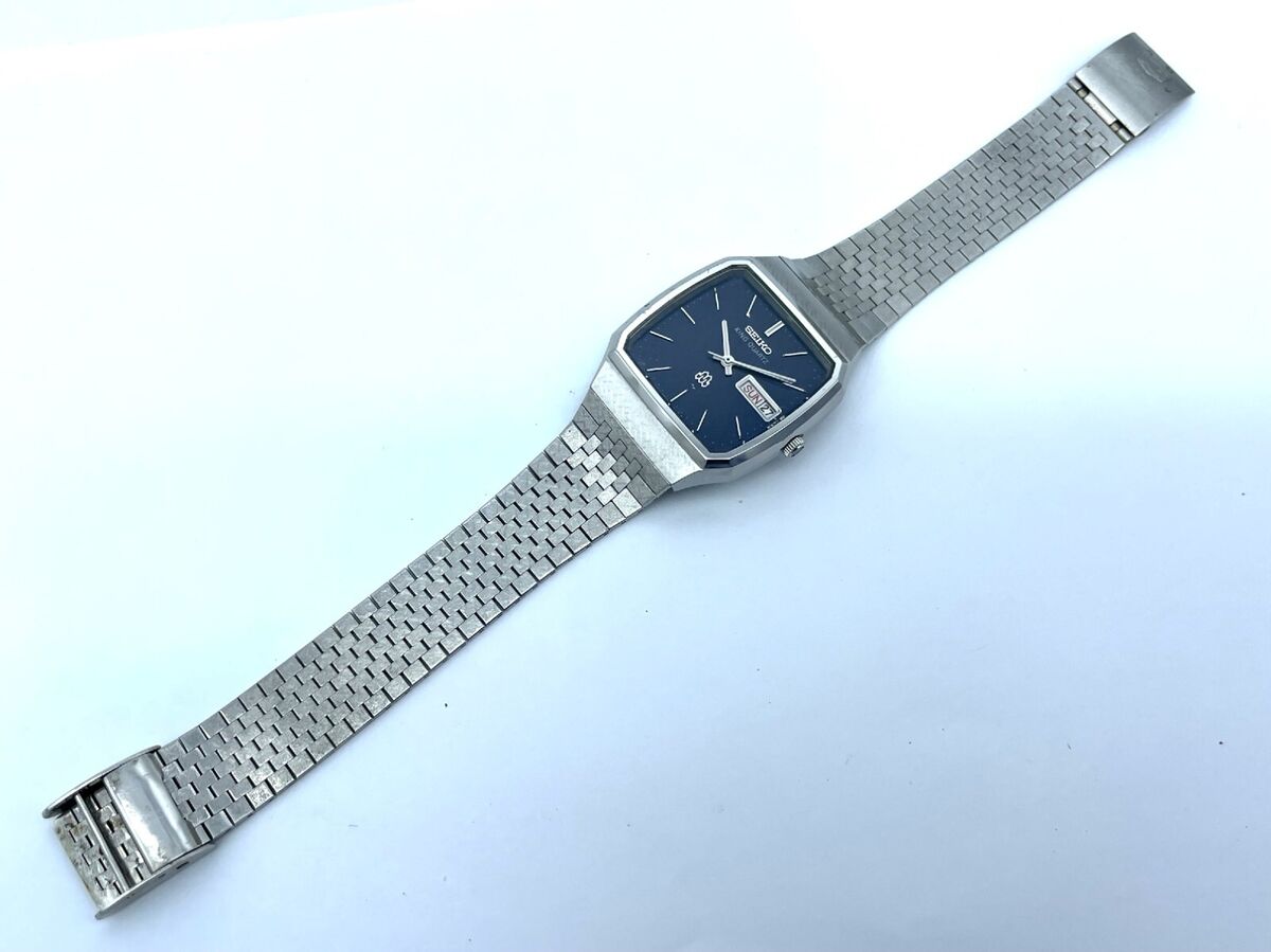 Vintage SEIKO KING QUARTZ Watch Twin Quartz Blue Boxed 9723 Vintage SEIKO KING QUARTZ Watch Twin Quartz Blue Boxed 9723