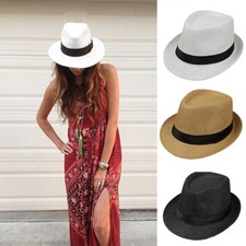 Men Summer Big Brim Caps Plaid Bowler Hat Felt Hat Hats Fedora Hats Jazz Hats