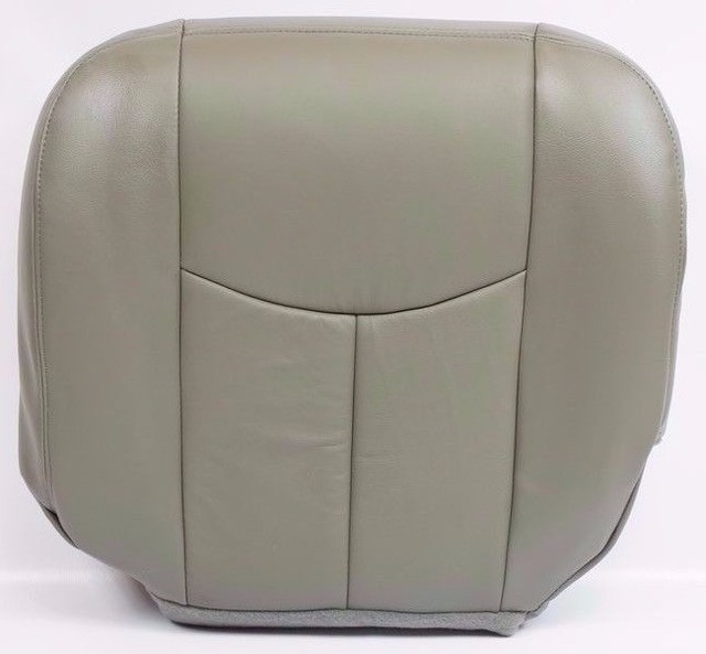 2003 2004 2005 2006 GMC Yukon Driver Bottom Leather Seat Cover Pewter