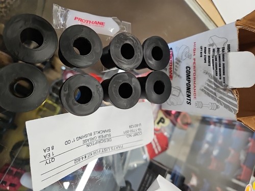 Prothane 4-802-BL Spring Eye & Shackle Bushing Kit Mopar CUDA CHALLENGER GTX NEW - Foto 9 di 9