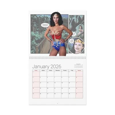 BLAINESGOODS Wonder Woman Wall Calendar - 2026, Home Decor, Gifts for Superhero Fans
