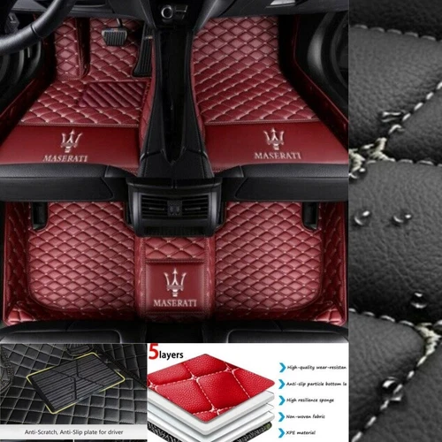 For Maserati Ghibli Gran Turismo Quattroporte Car Floor Mats Waterproof Custom - Imagen 4 de 35