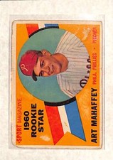 1960 Topps  #138 Art Mahaffey Low Grade RC P