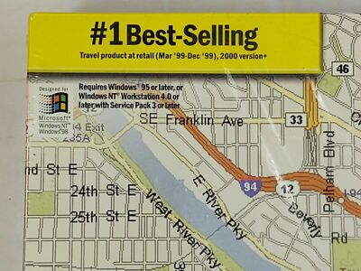 Vintage New Sealed - Microsoft Streets And Trips 2001 Travel Software T3109