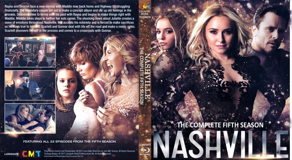 NASHVILLE SEASON 5 MOD CUSTOM BLURAY / 3 DISC SET W/ MENUS