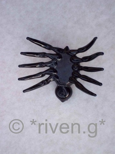 ADORNO ARAÑA@VIUDA NEGRA@ESCORPIÓN de vidrio@regalo coleccionable@SCARY@ARACHNOID - Imagen 8 de 11