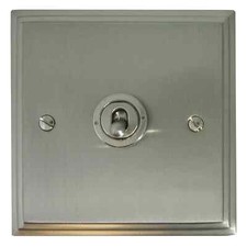 G&H VSN381-SS Victorian Plate Satin Nickel 1 Gang 2 Way Toggle Light Switch