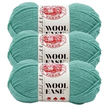 (3 Pack) Lion Brand Yarn 620-119 Wool-Ease Yarn, Succulent
