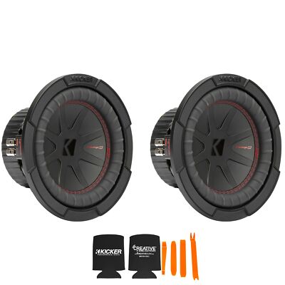 Kicker 8 Inch Comp R Woofer Includes Two 48CWR82 Virtual 2 ohm Package