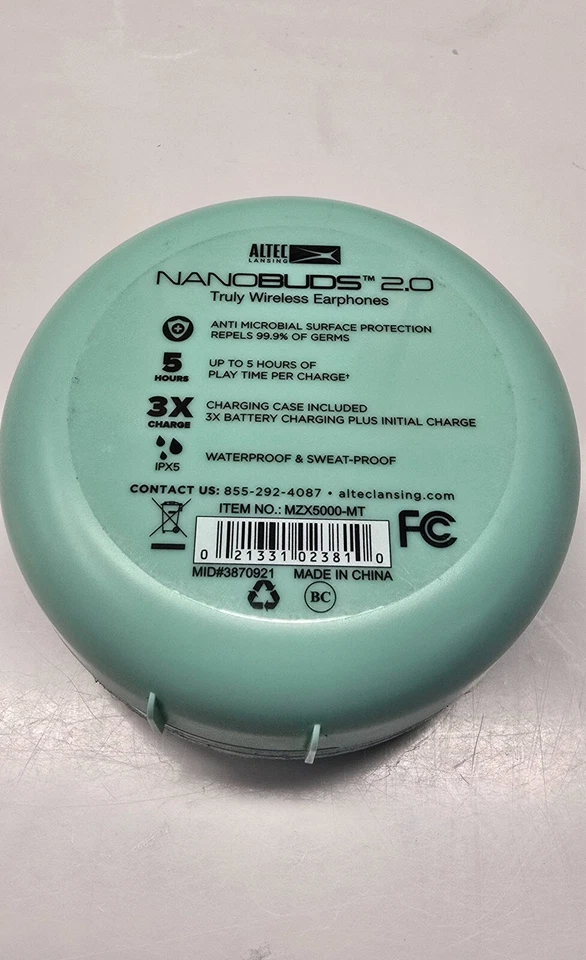 Altec Lansing Nano Auriculares Inalámbricos Impermeables Bluetooth Control Táctil 1 Par  Foto 3 de 4