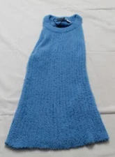 Noisy May Women's Sleeveless Fluffy Knitted Top JW7 Azure Blue Size Large