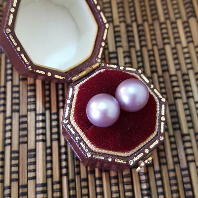 Honora 925 Sterling Silber Ohrstecker, Flieder Süßwasserperlen Ohrstecker 