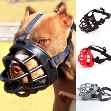 Adjustable Pet Dog No Bite Muzzle Cage Mouth Mesh Cover For S M L XL XXL Soft