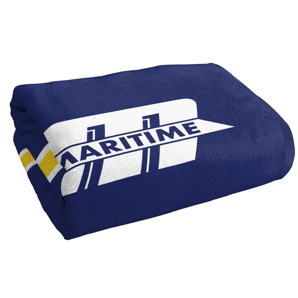Massachusetts Maritime Academy Beach Towel/Bath Towel, 30"x60" Stripes
