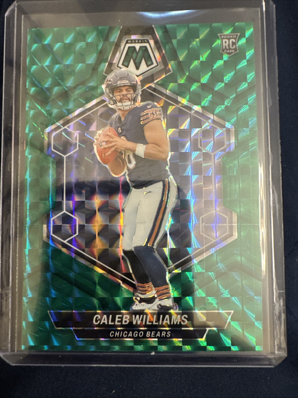 2024 Panini Mosaic Caleb Williams Green Mosaic Prizm Rookie Bears #301