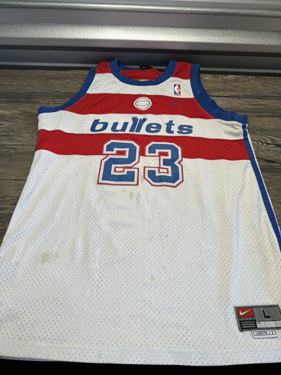 Chicago Bulls Bullets Jordan Jersey Vintage Nike Washington