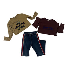Zara Kids Boys Bundle 3-Piece Set Long Sleeve Tops Size 10 Jeans 100 Cotton