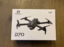 DEERC D70 Mini Drone with Camera,720P HD FPV Foldable Drones,2 Batteries,One Key