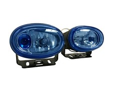 3 Universal Fog Light Glass Lens Ultra White With Blue Spot Light And Wiring