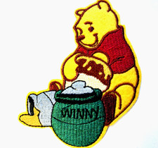 Winnie the Pooh Bear Iron-On Patch Disney Character Embroidered 4 inch X 3inch