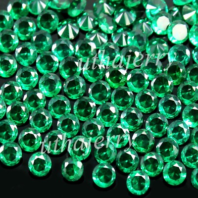 Natural MUZO Colombian Green Emerald Calibrated 5.00 MM Round Gemstone 20 Pc Lot